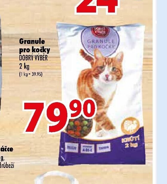 Granule pro kočky DOBRÝ VÝBĚR 2 kg