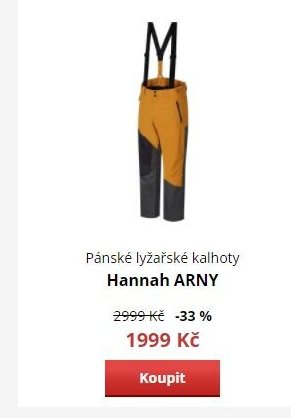 Pánské lyžařské kalhoty Hannah ARNY