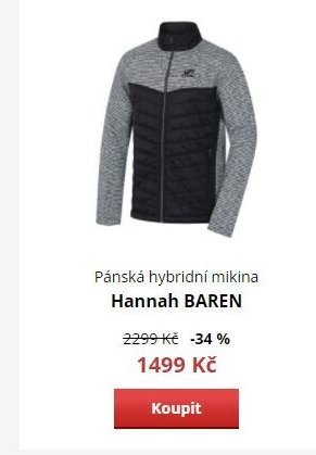 Pánská hybridní mikina Hannah BAREN