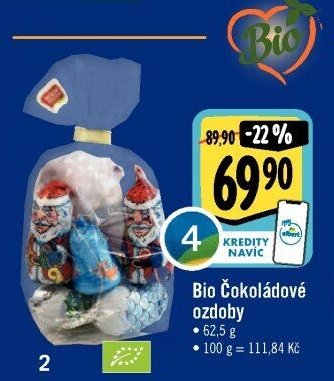 Bio Santa Claus mléčná čokoláda
