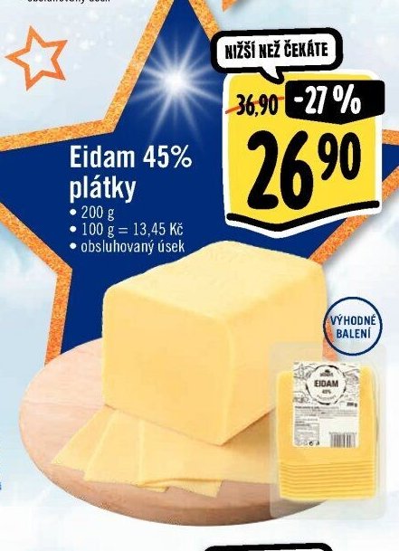 Eidam 45% plátky