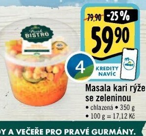 Kari rýže Masala se zeleninou Albert Fresh Bistro