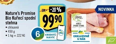 Kuřecí stehna bio Nature'