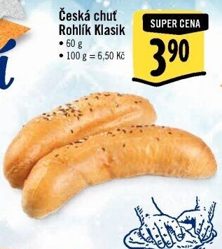 Rohlík Klasik Česká chuť