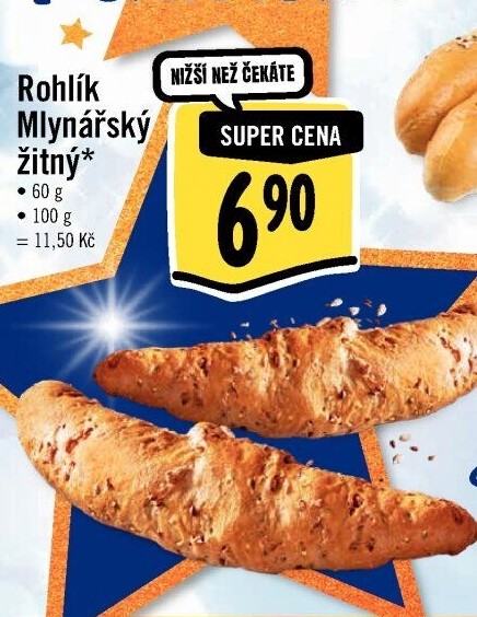 Rohlík Mlynářský žitný Albert