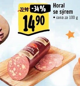 Salám Horal se sýrem Krásno