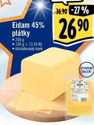 Sýr Eidam 45% Albert