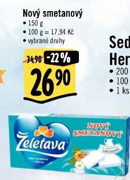 Sýr tavený Nový smetanový Želetava