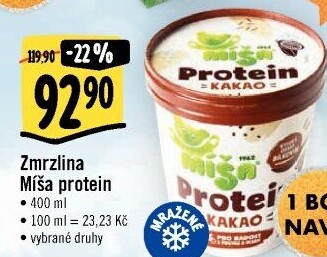 Zmrzlina proteinová v kelímku Míša