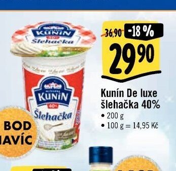 Kunín De luxe šlehačka 40%