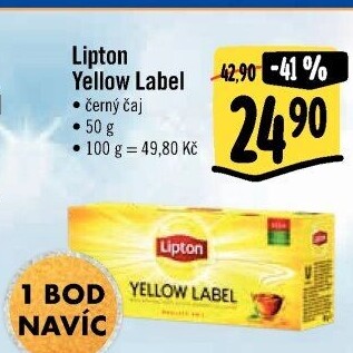Černý čaj Yellow Label Lipton