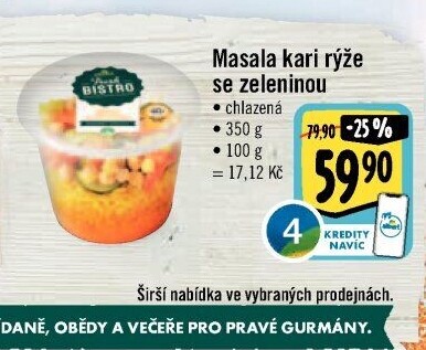 Kari rýže Masala se zeleninou Albert Fresh Bistro