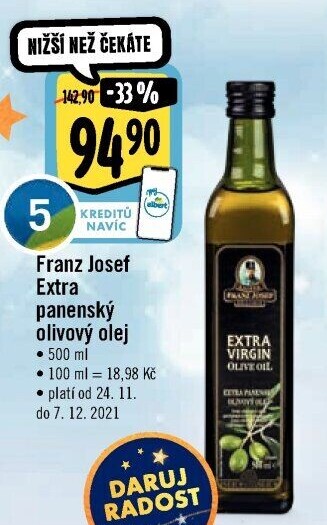 Olivový olej extra panenský Exclusive Franz Josef Kaiser