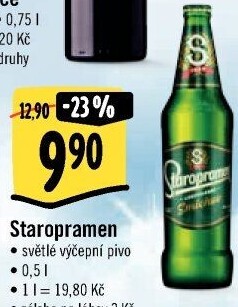 Pivo světlé výčepní 10° Staropramen