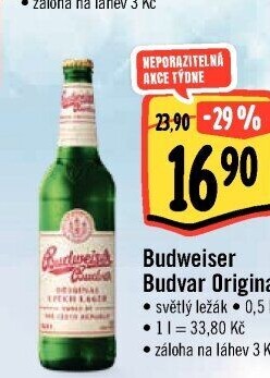 Pivo světlý ležák B: Original Budweiser Budvar