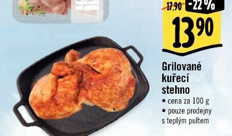 Stehno kuřecí grilované