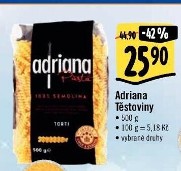 Těstoviny semolinové Adriana