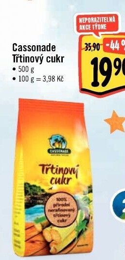 Třtinový cukr Cassonade