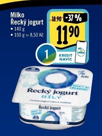 Bílý jogurt řecký 0% Milko