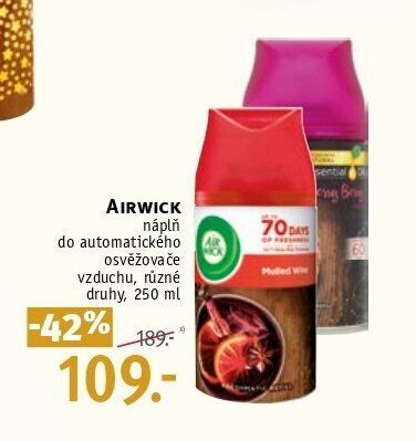 AIRWICK náplň do automatického osvěžovače vzduchu, různé druhy, 250 ml