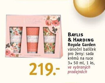 BAYLIS & HARDING Royale Garden vánoční balíček krémů na ruce