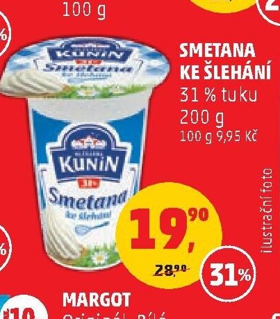 SMETANA KE ŠLEHÁNÍ