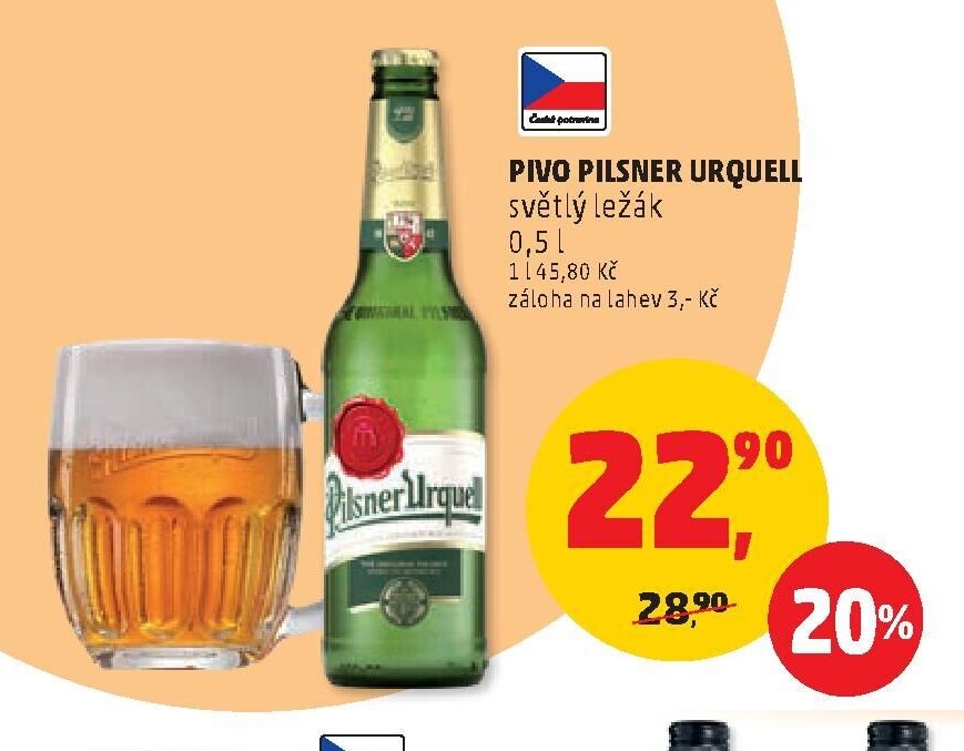 PIVO PILSNER URQUELL světlý ležák 0,5 l