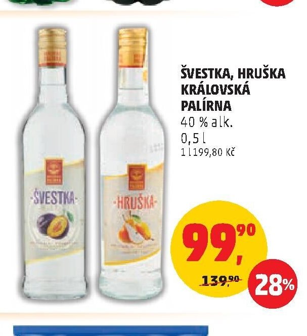 ŠVESTKA, HRUŠKA KRÁLOVSKÁ PALÍRNA 0,5 l