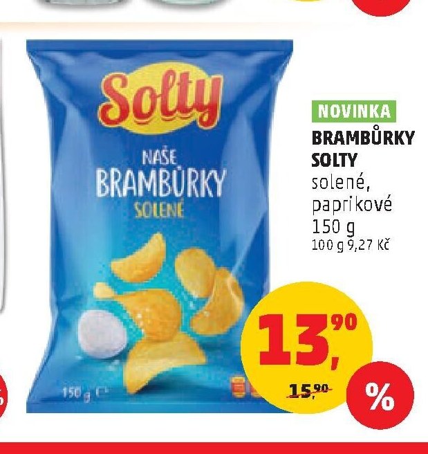 BRAMBŮRKY SOLTY solené, paprikové 150 g