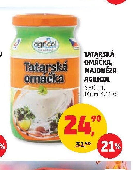 TATARSKÁ OMÁČKA, MAJONÉZA AGRICOL