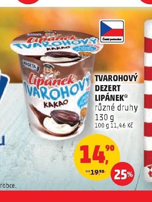 TVAROHOVÝ DEZERT LIPÁNEK KAKAO
