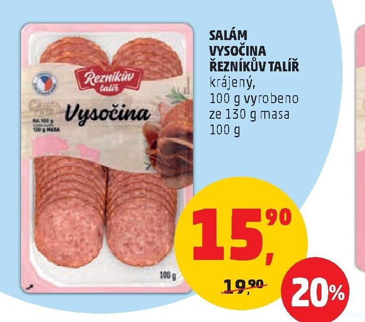 Salám Vysočina Řezníkův talíř