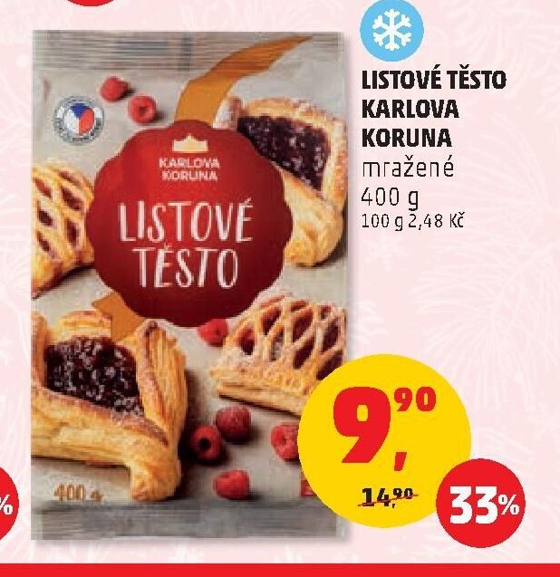 Listové těsto Karlova Koruna