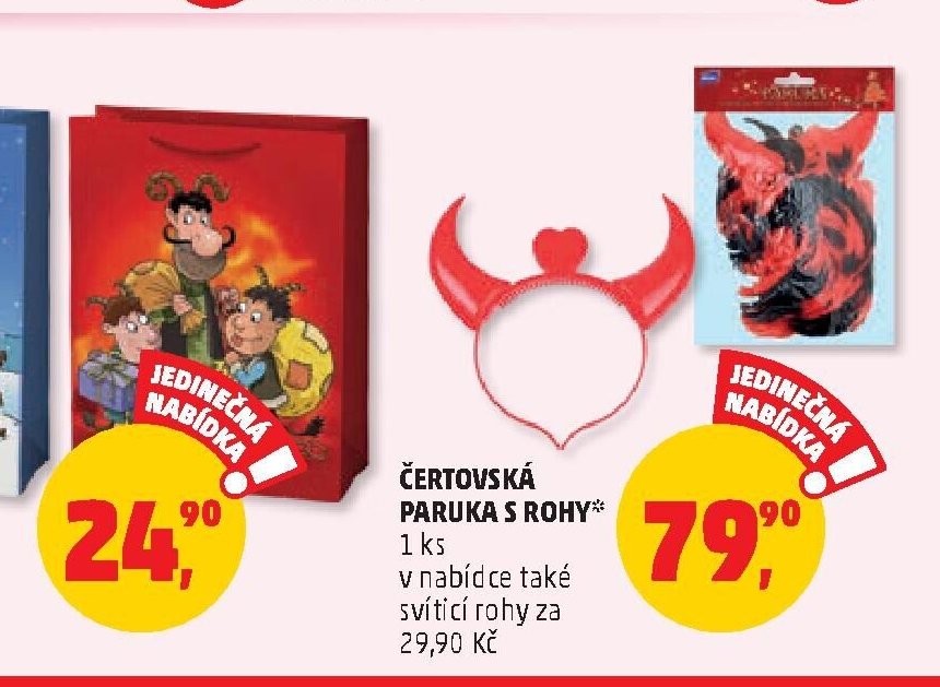 Čertovská paruka s rohy 1 ks