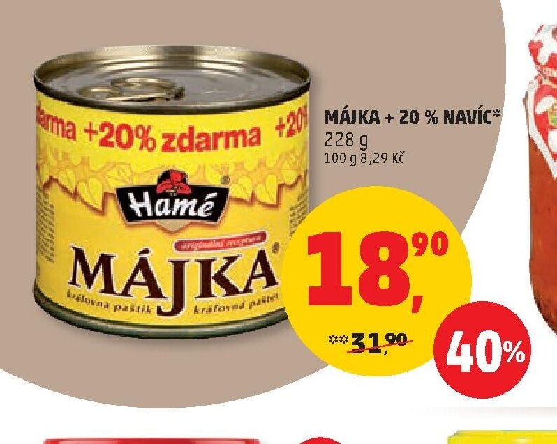 MÁJKA + 20 % NAVÍC