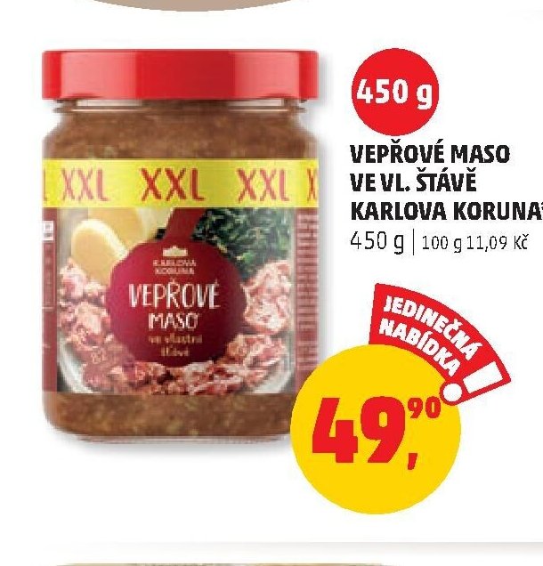 VEPŘOVÉ MASO VE VL. ŠŤÁVĚ KARLOVA KORUNA