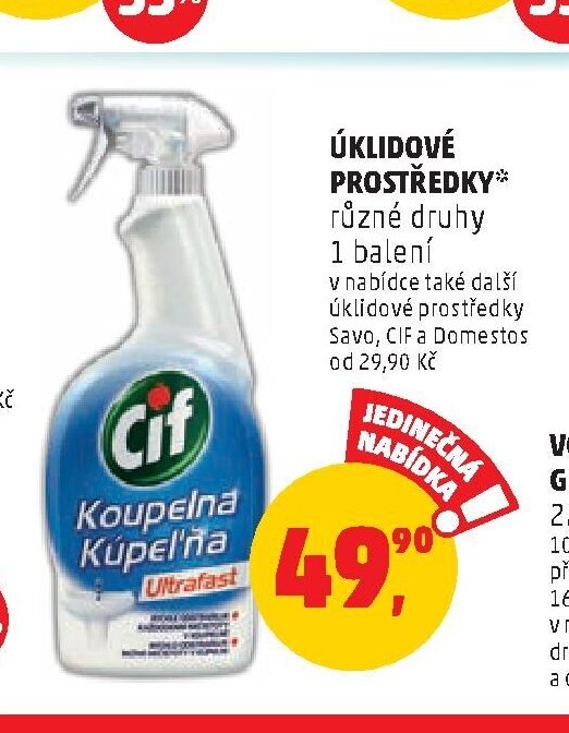 Úklidové prostředky Cif