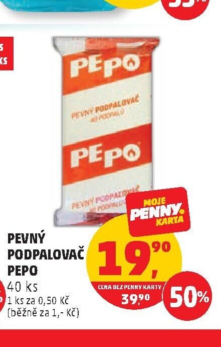Pevný podpalovač Pepo