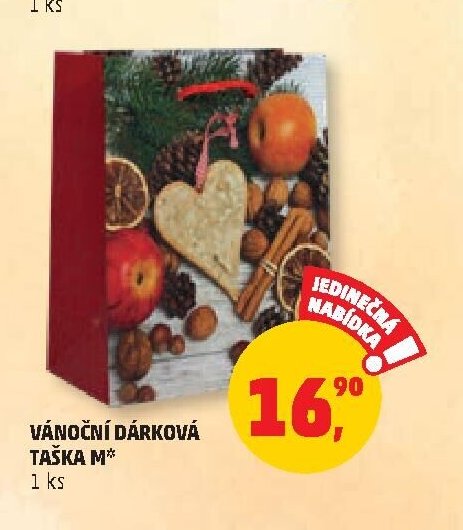 VÁNOČNÍ DÁRKOVÁ TAŠKA M