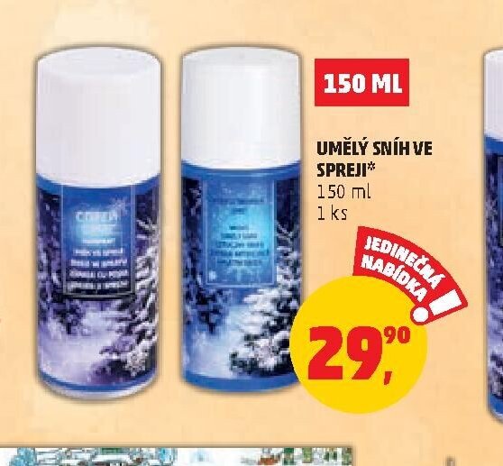 UMĚLÝ SNÍH VE SPREJI 150 ML