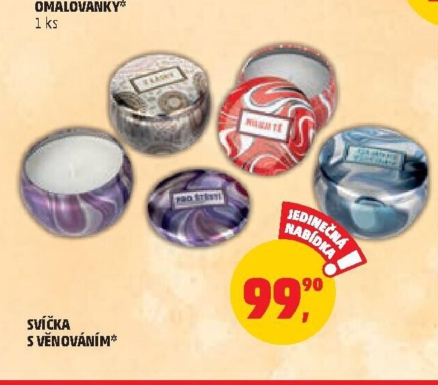 SVÍČKA S VĚNOVÁNÍM