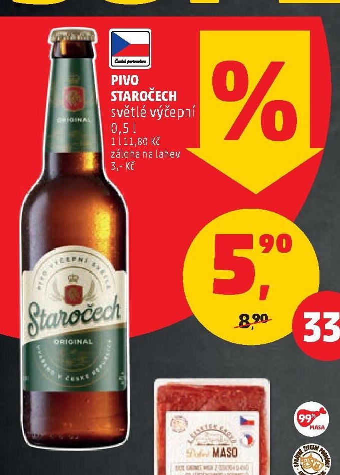 Pivo Staročech světlé výčepní
