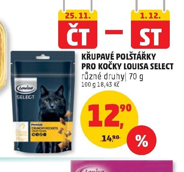 KŘUPAVÉ POLŠTÁŘKY PRO KOČKY LOUISA SELECT