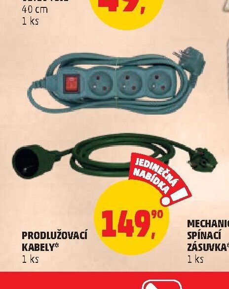 PRODLUŽOVACÍ KABELY