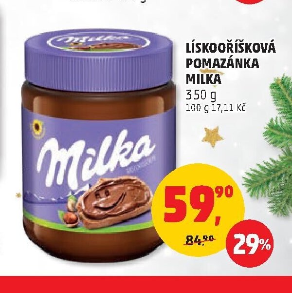 LÍSKOOŘÍŠKOVÁ POMAZÁNKA MILKA