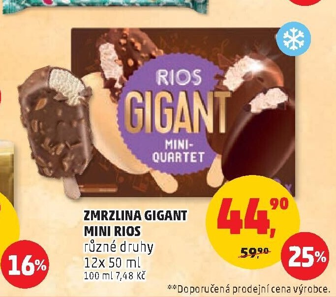 Zmrzlina Gigant Mini Rios