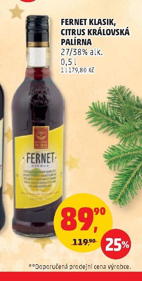 Fernet Citrus Královská palírna