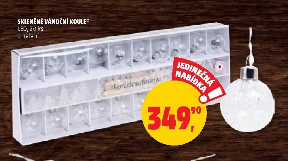 SKLENĚNÉ VÁNOČNÍ KOULE