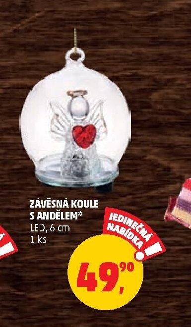 ZÁVĚSNÁ KOULE S ANDĚLEM