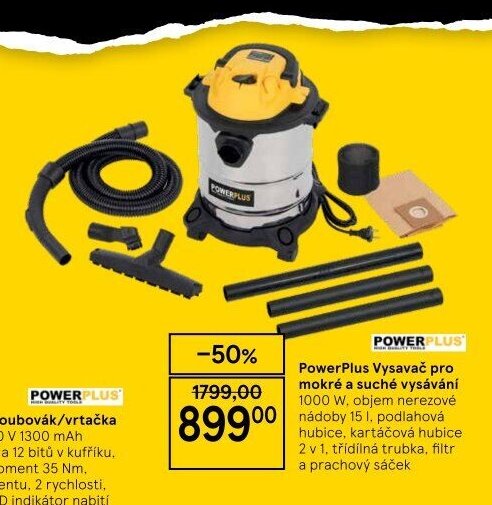 PowerPlus Vysavač pro mokré a suché vysávání